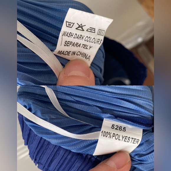 Micropleated blue ombre pants - Picture 13 of 13